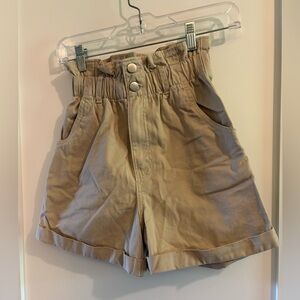 H&M Women's Tan High-Waisted Shorts Size 0